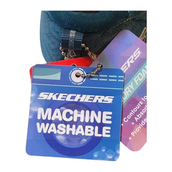 SKECHERS - 8.5W WOMENS ULTRA FLEX - PURE SPARK SLIP ON SHOES Blue Teal - Picture 10 of 13